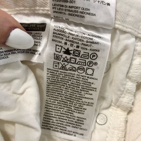 White 501 Premium High Rise Cotton Jeans - Picture 12 of 12